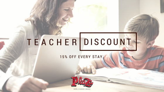 teacher discount plaza hotel & casino