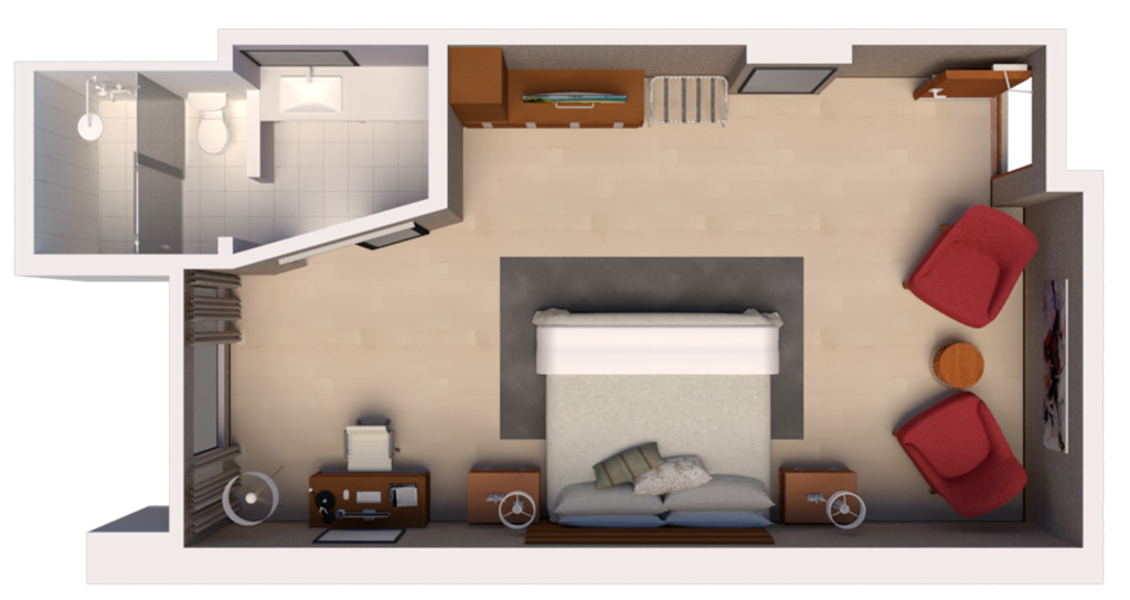 Luxe Room Floor Map